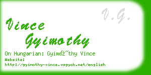 vince gyimothy business card